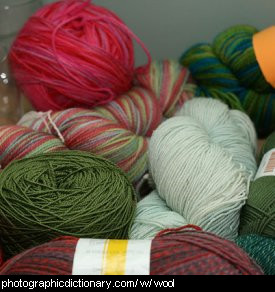 Photo of balls of wool.