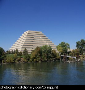 Photo of a modern ziggurat