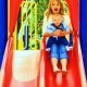Photo of a playground slide.
