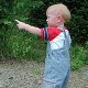 Photo of a child pointing.
