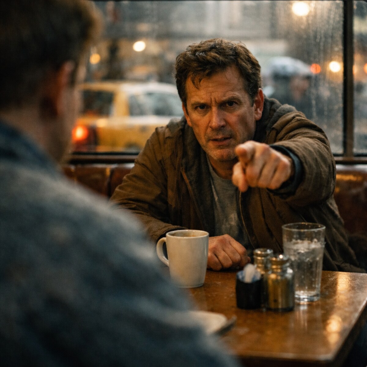 Generated image of an accusing finger