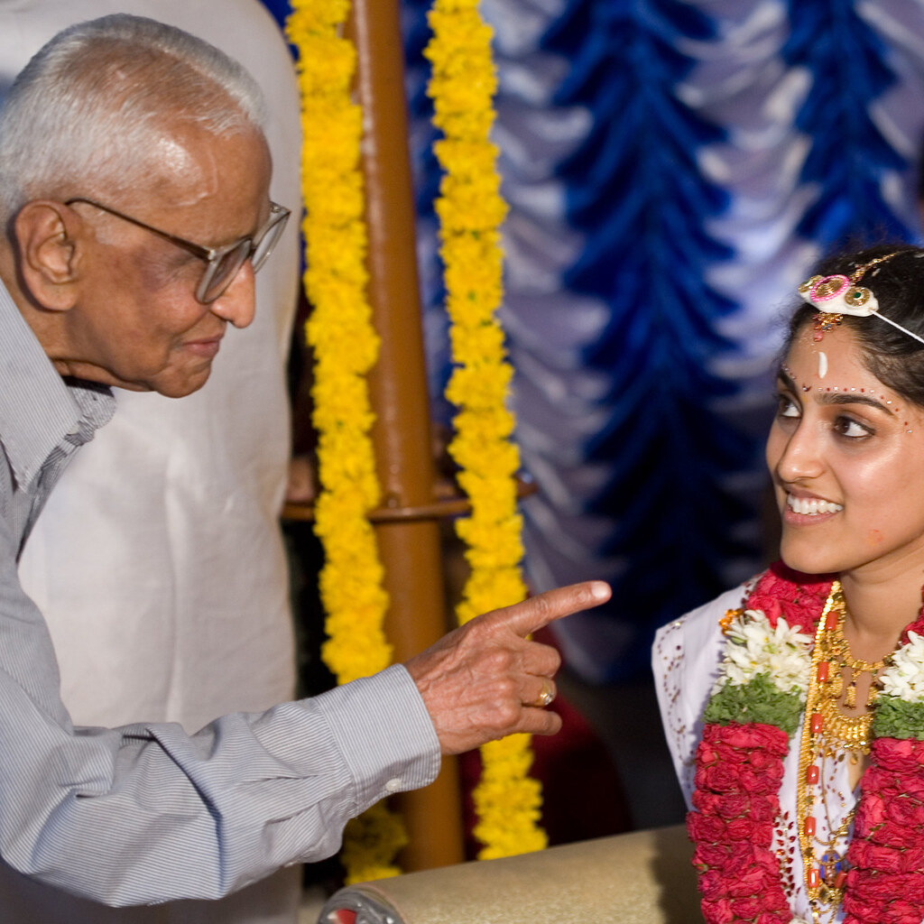 Photo of a man giving advice