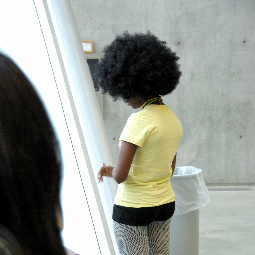 Photo of a woman with an afro