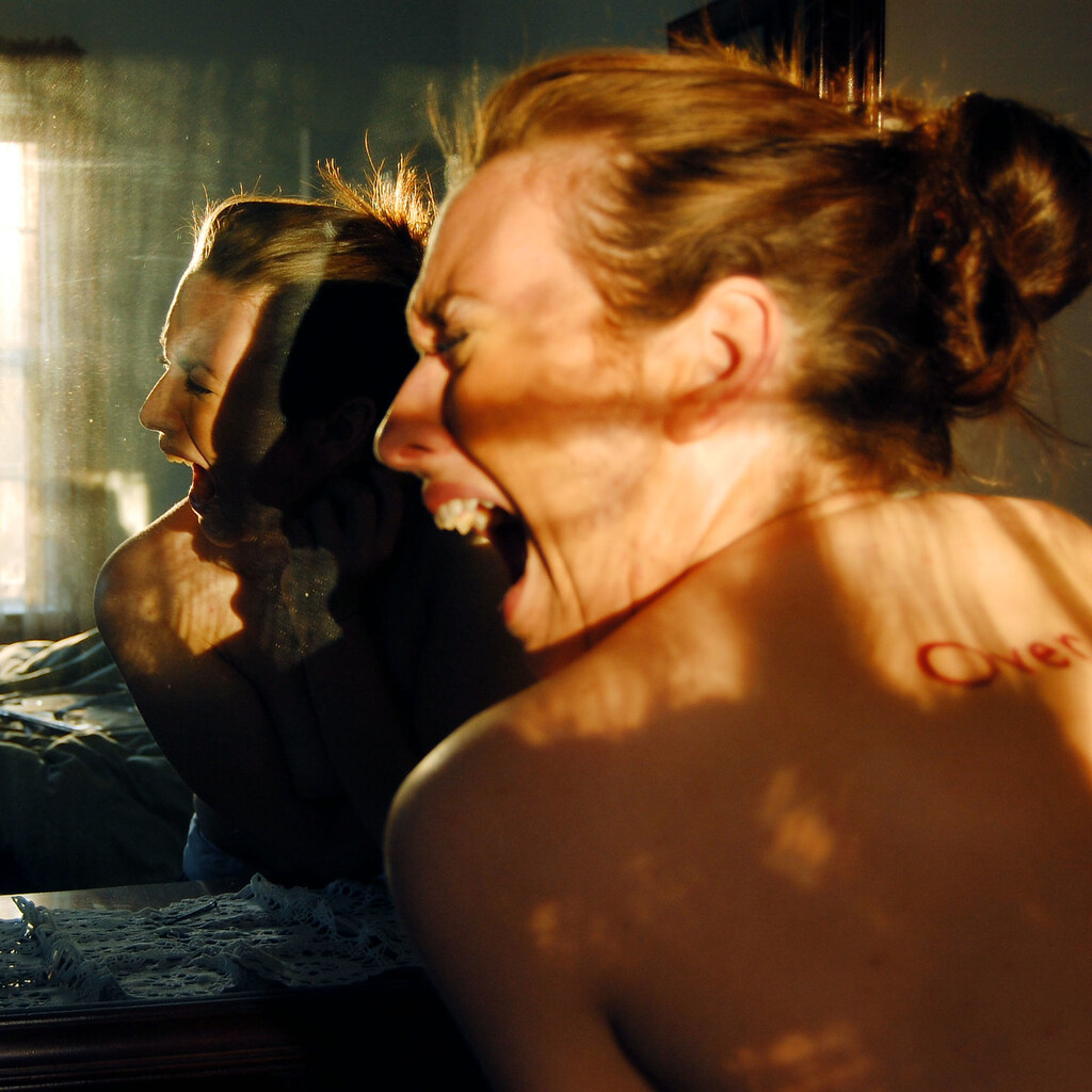 Photo of a woman in agony