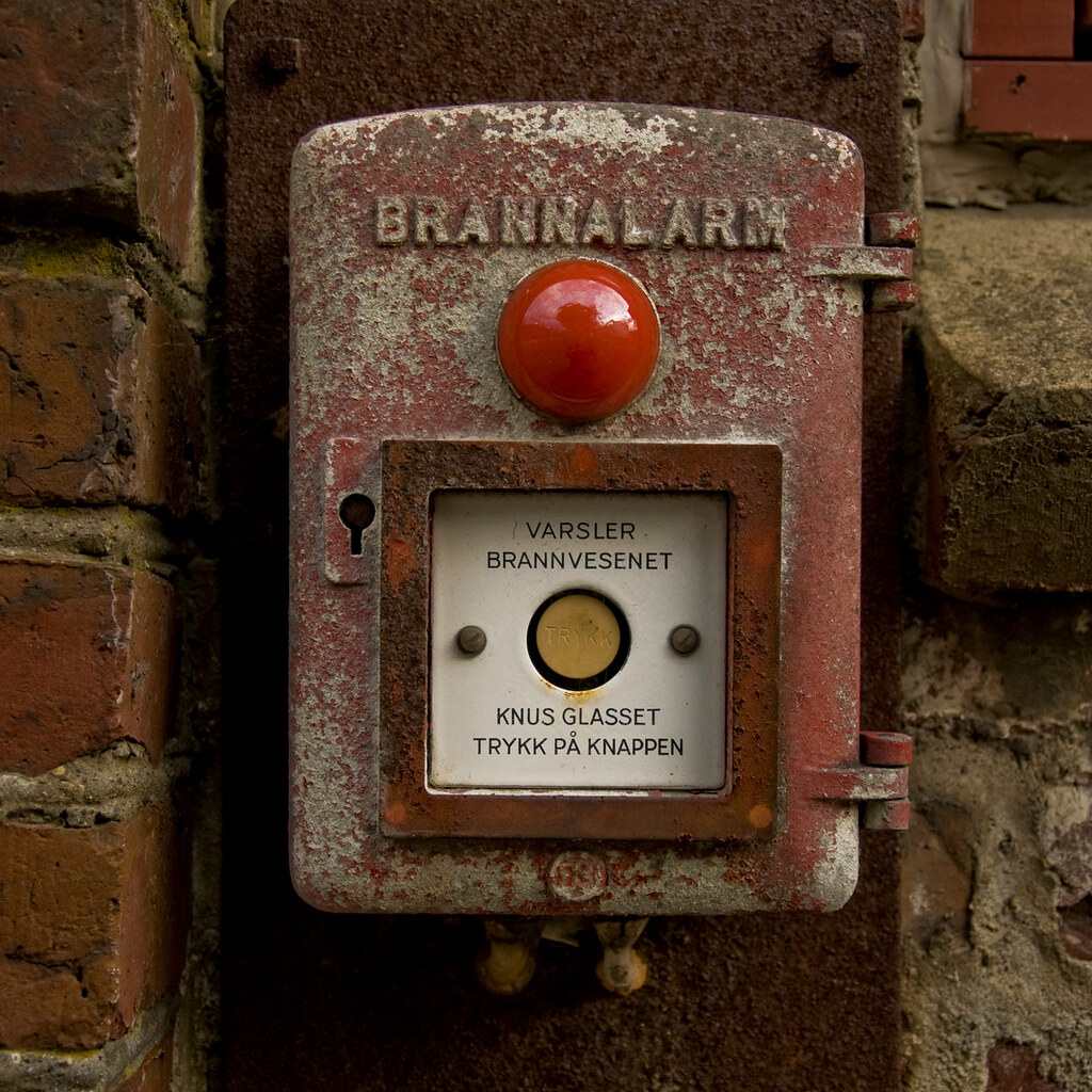 Photo of a fire alarm