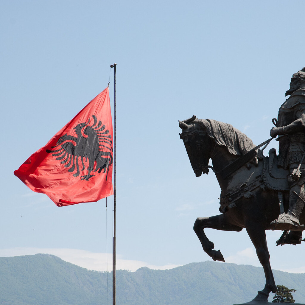 Photo of the Albanian flag