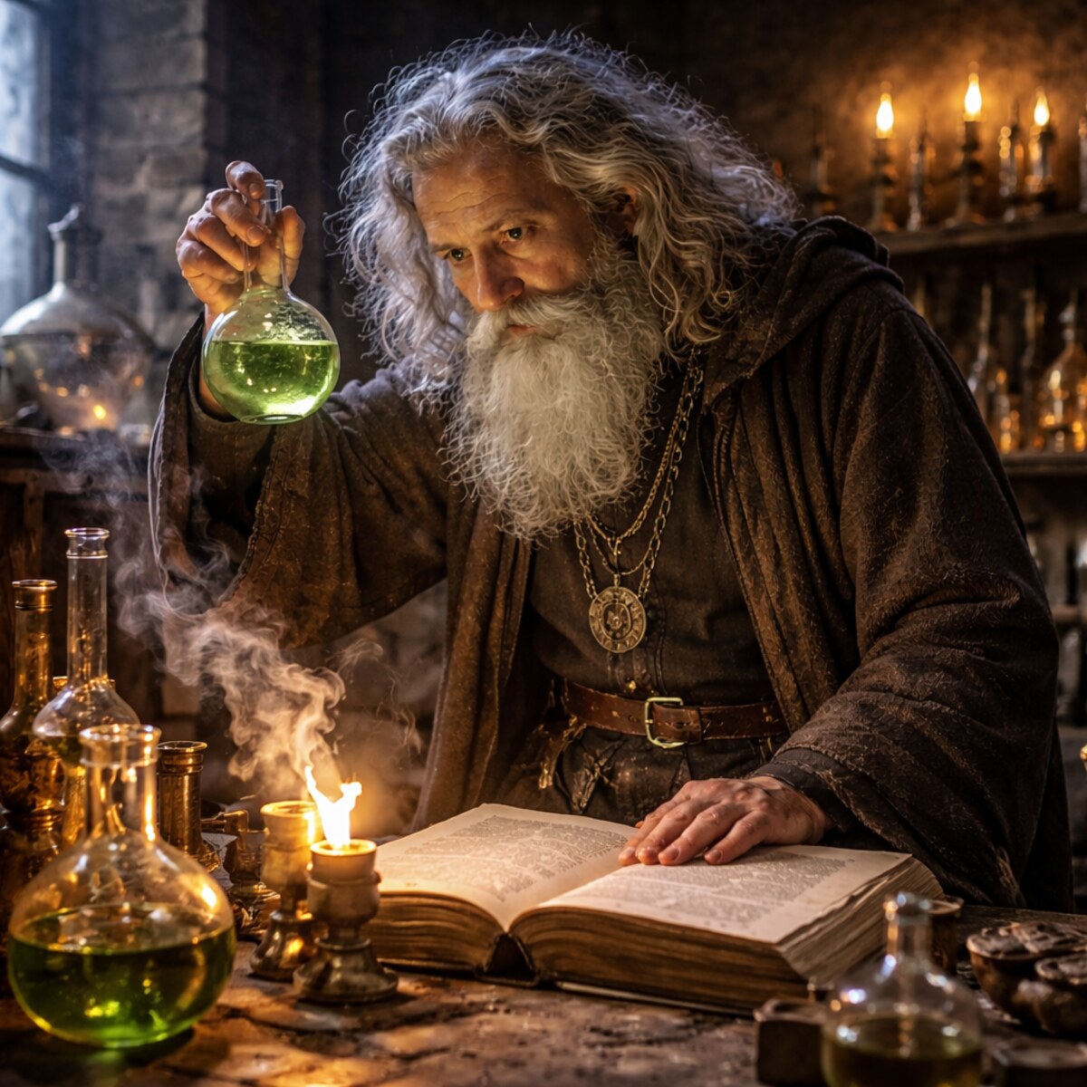 Generated image of an alchemist