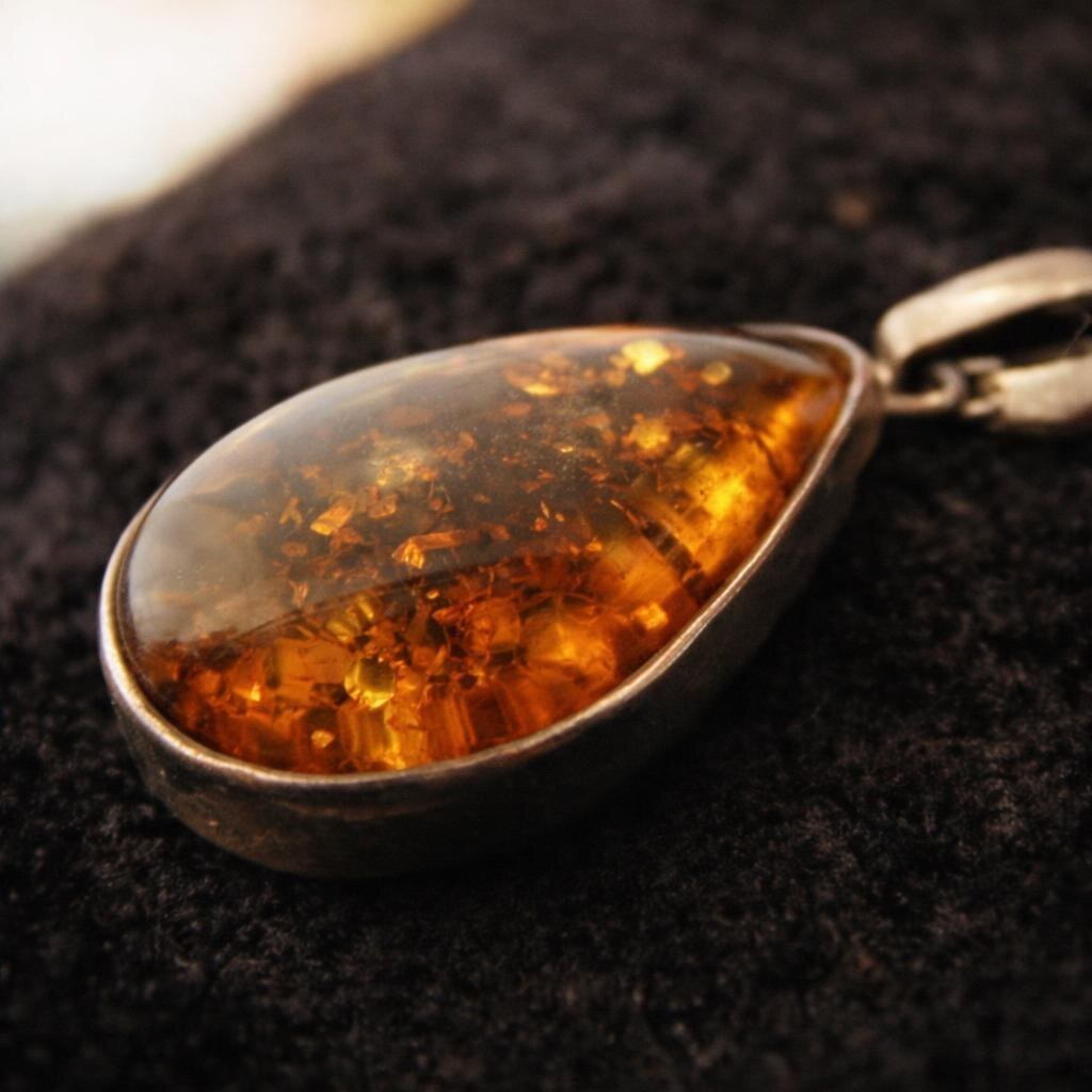 Photo of an amber pendant
