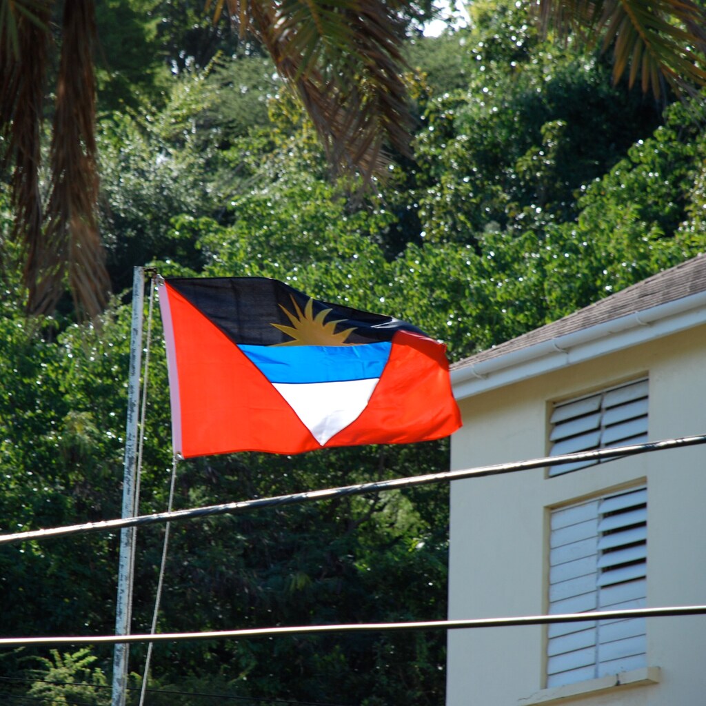 The Flag of Antigua and Barbuda.