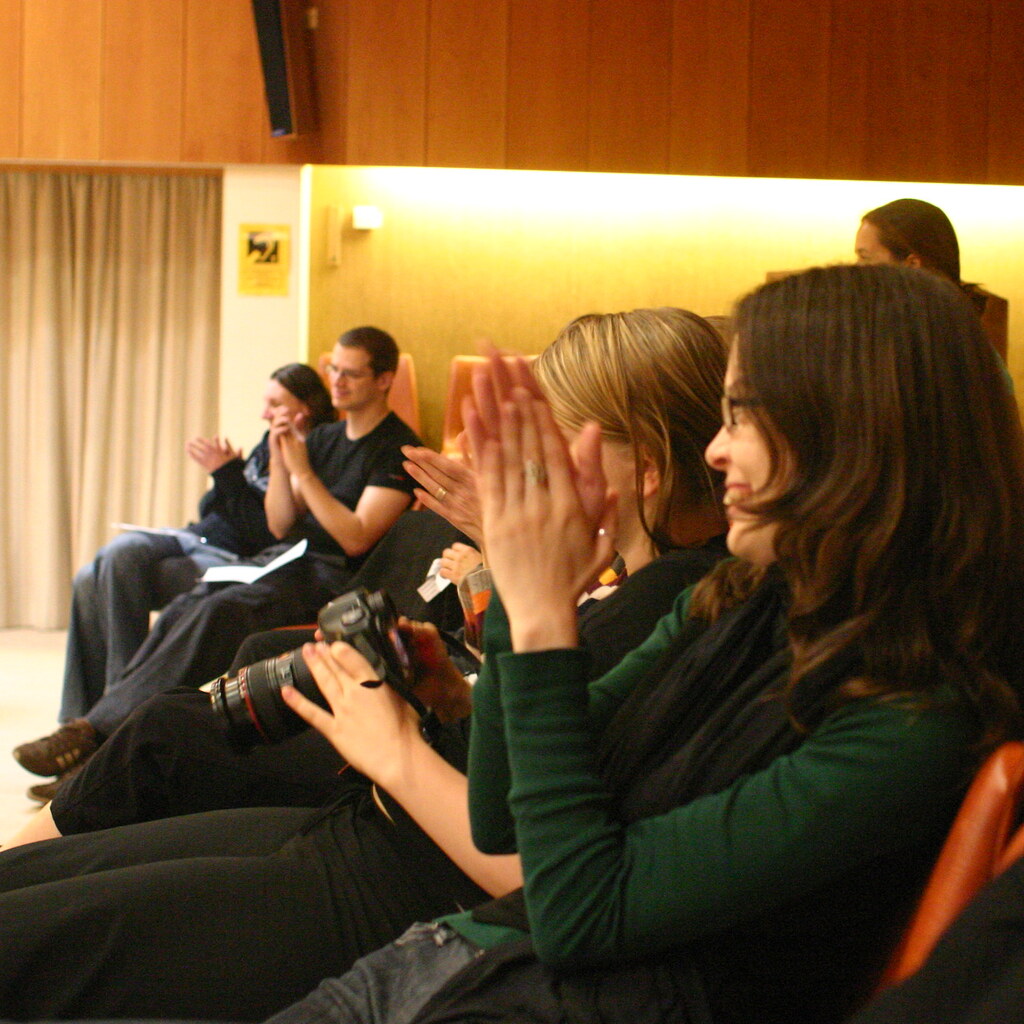 Photo of people applauding
