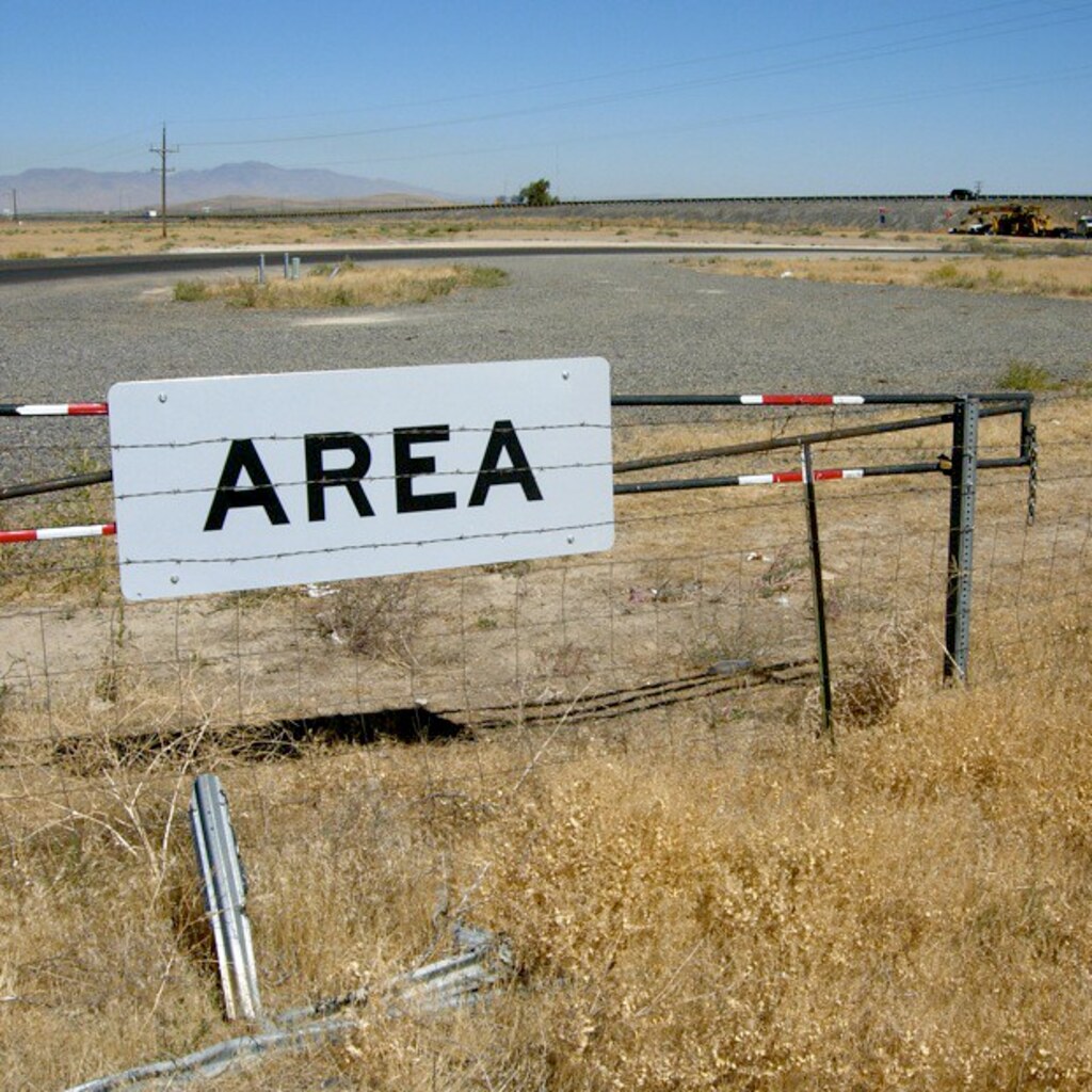 Photo of a sign that says area