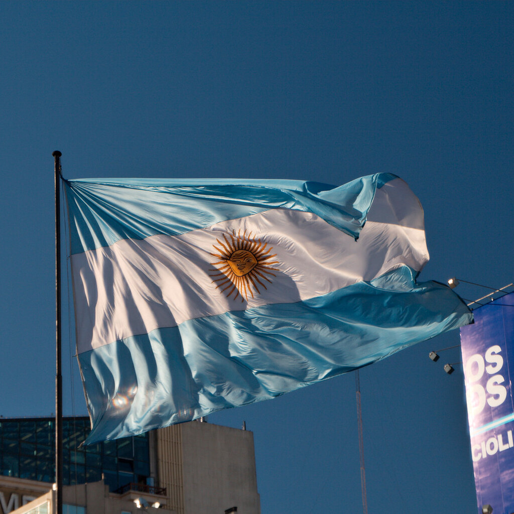 Photo of the Argentinian flag