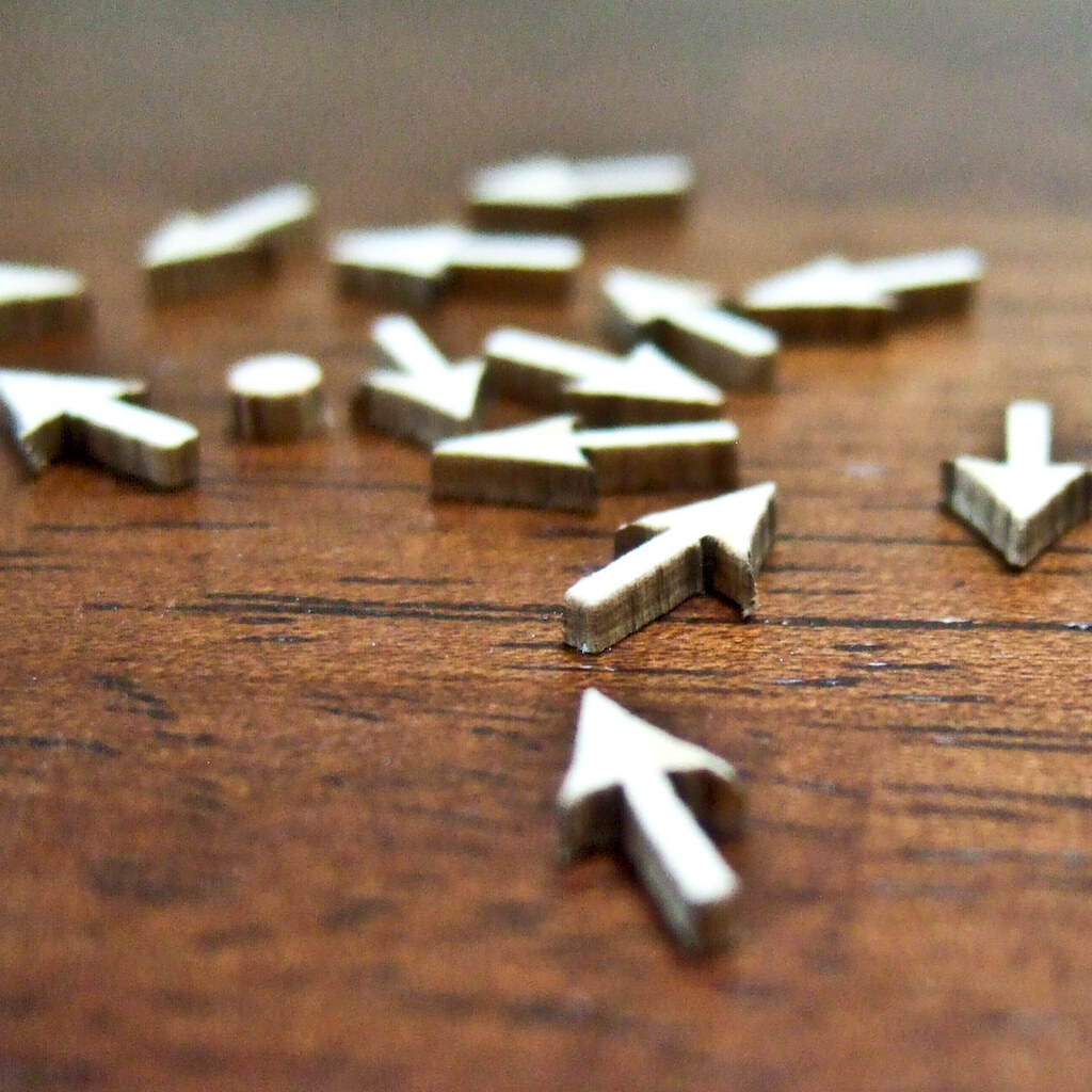 Photo of cut-out arrows
