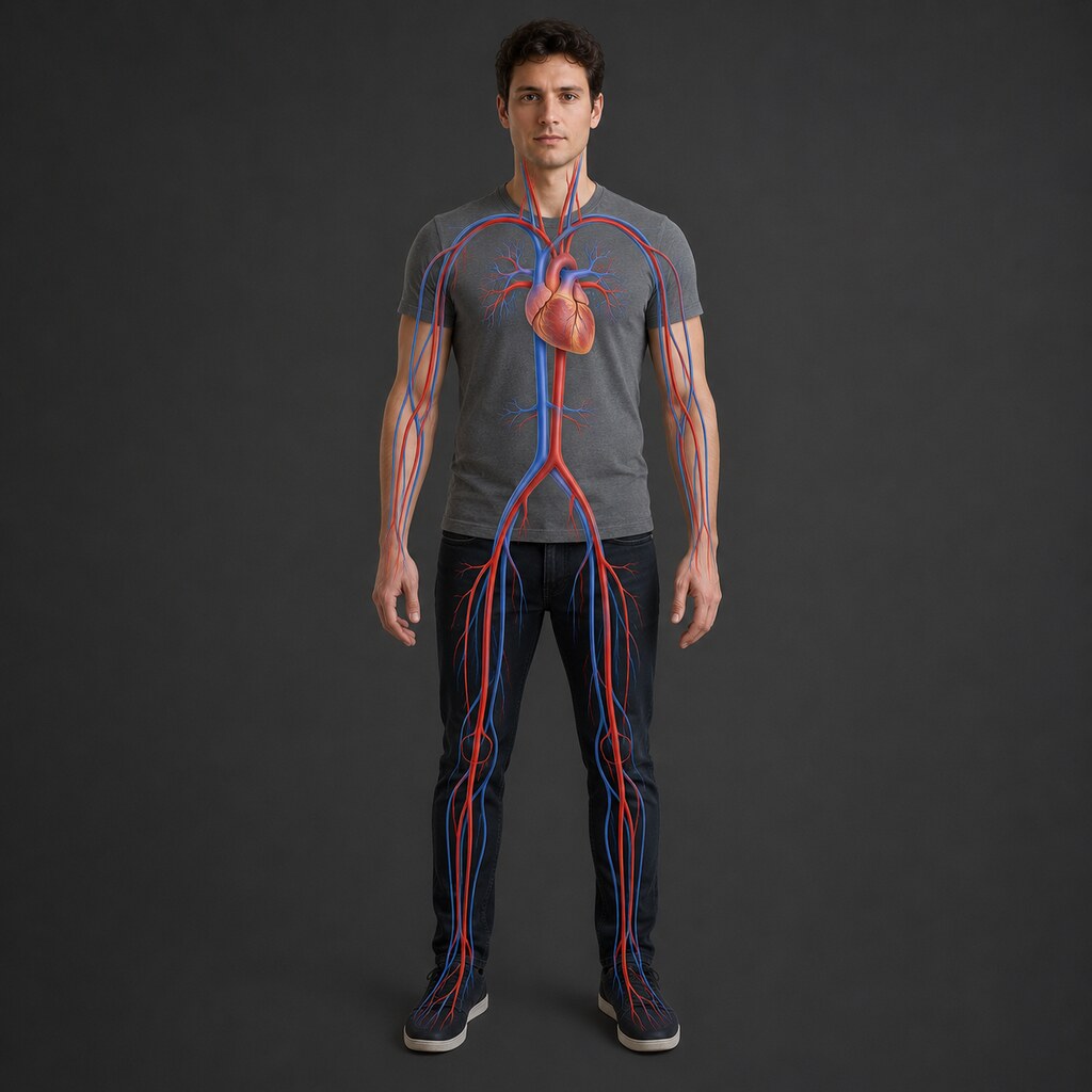Generated image of the circulatory system