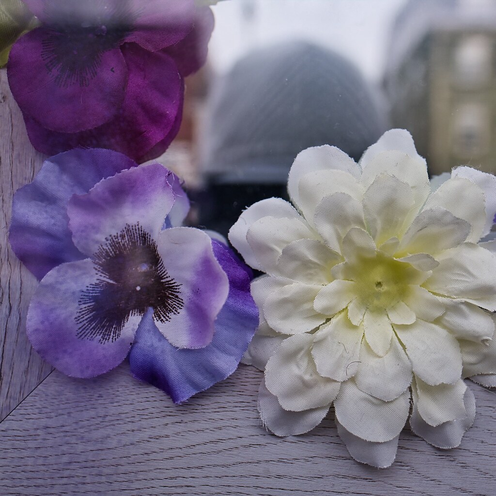Photo of artificial flowers