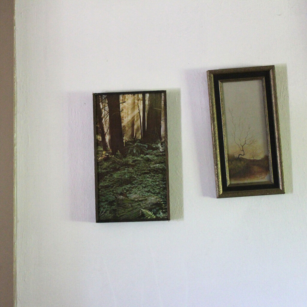 Photo of crooked paintings