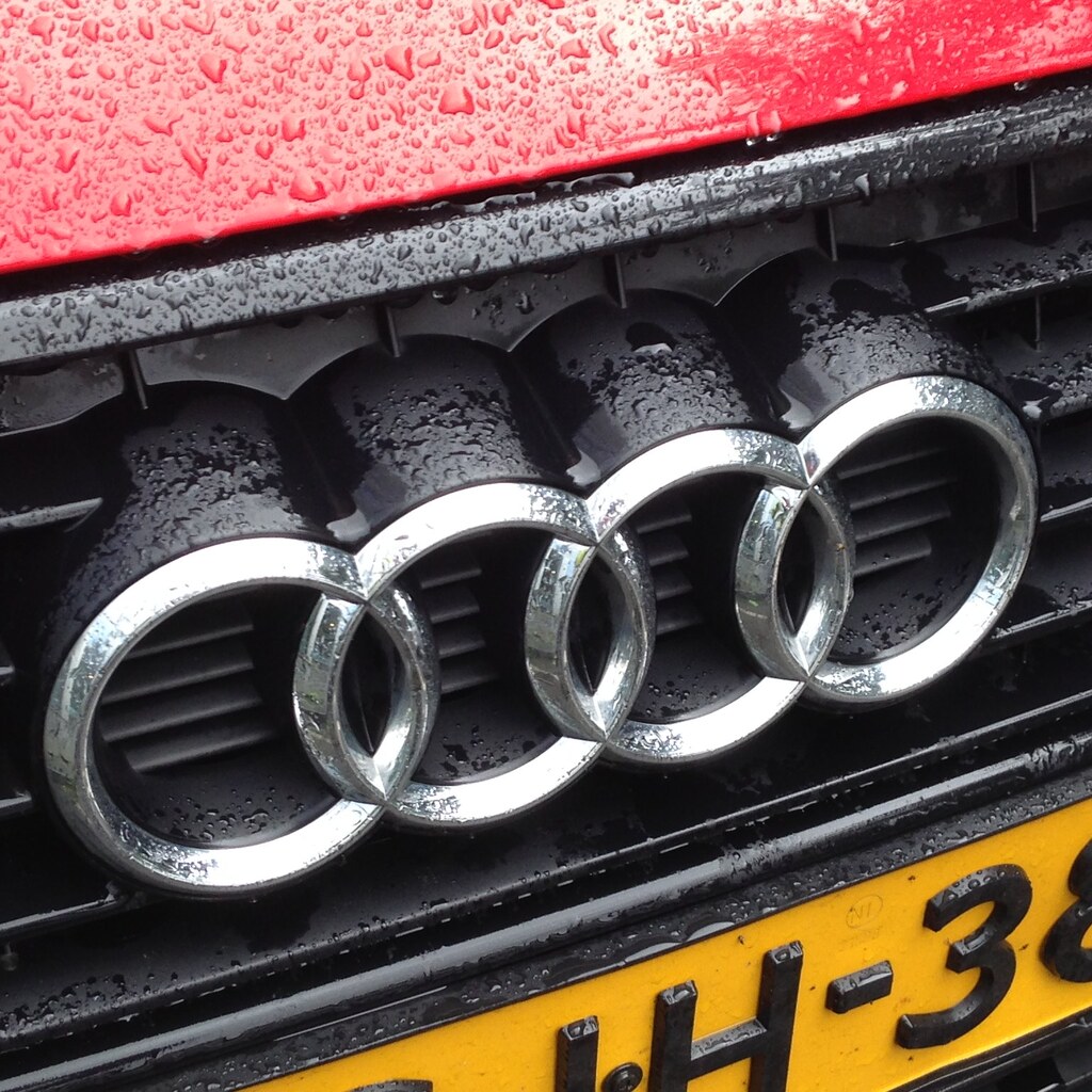 Photo of an Audi badge