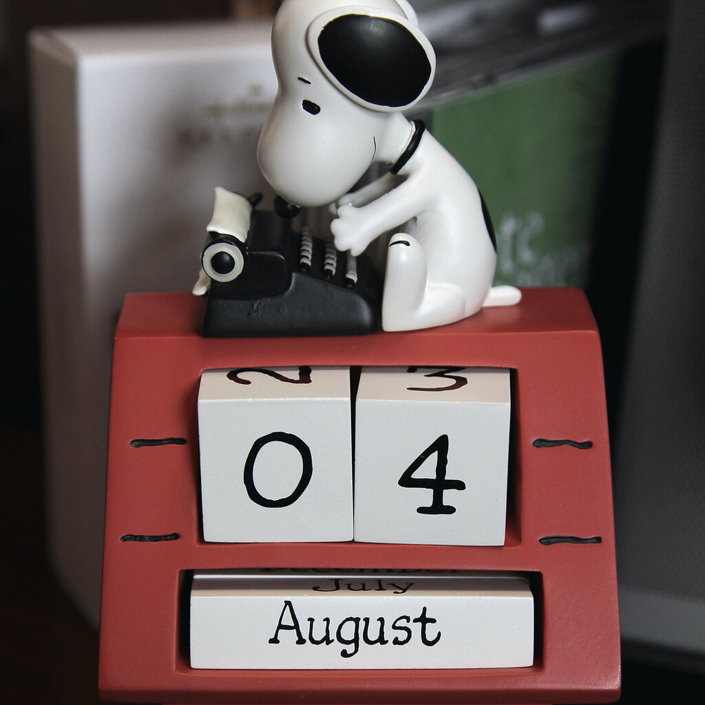 Photo of a calendar on August