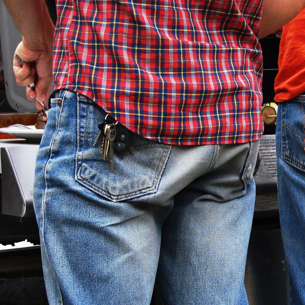 A man with baggy pants
