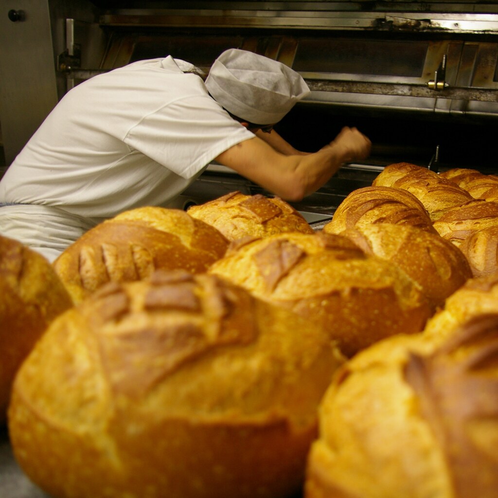 Photo of a baker at work