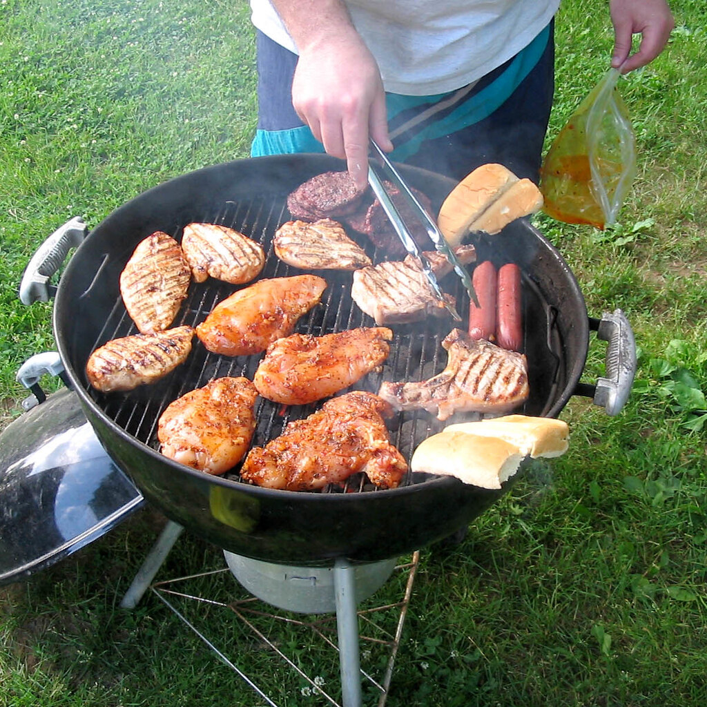 Photo of some meat being barbequed