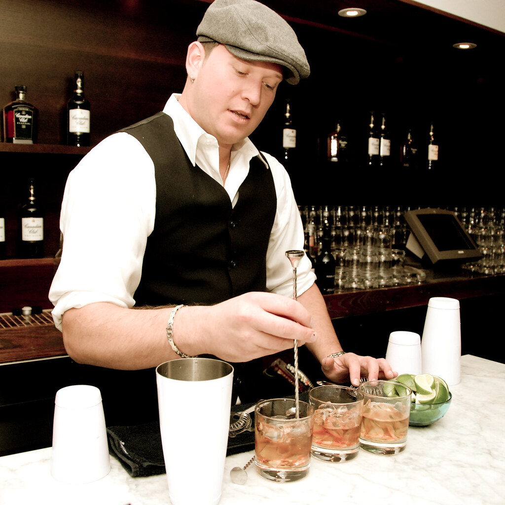 Photo of a bartender