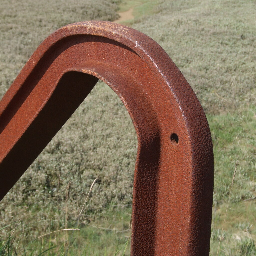 Photo of a bent railway line.