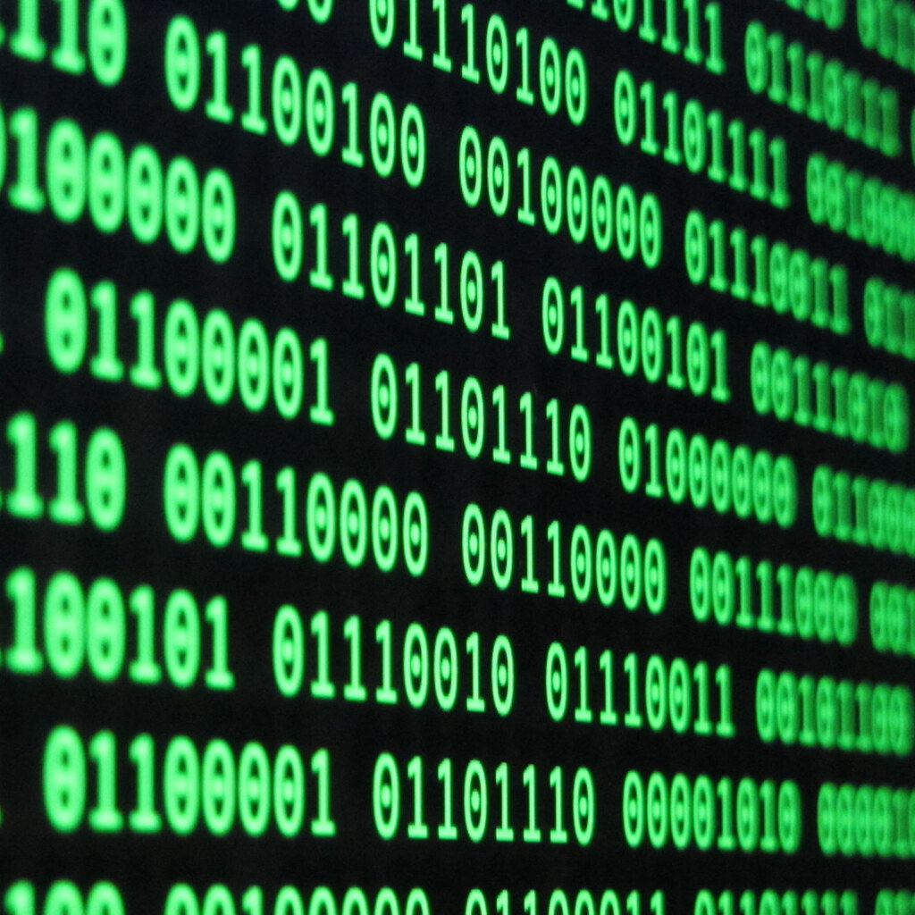 Photo of binary numbers