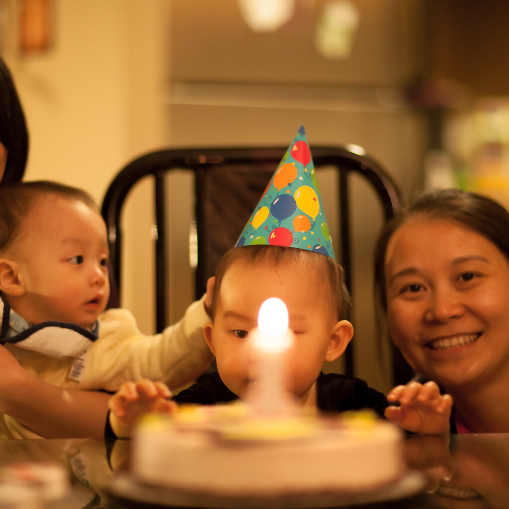 Photo of a birthday party.