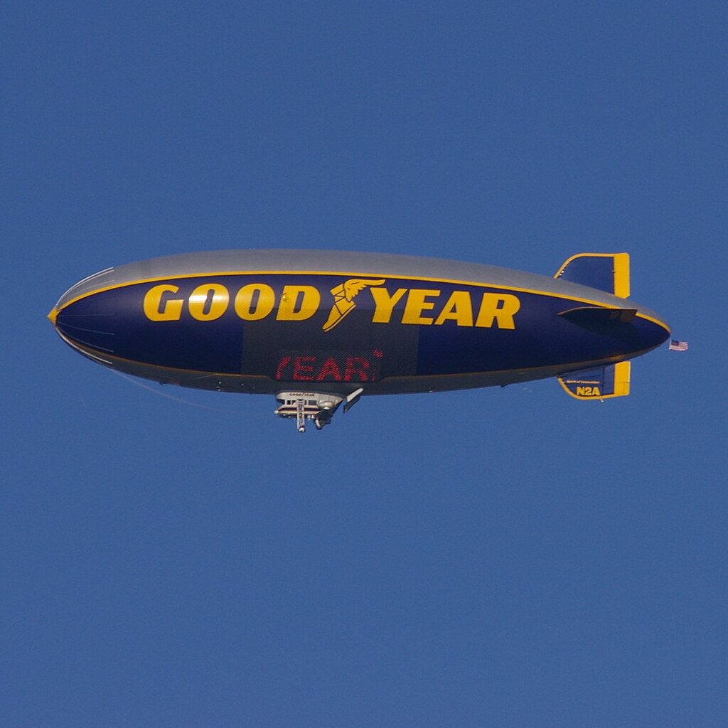 Photo of a blimp.