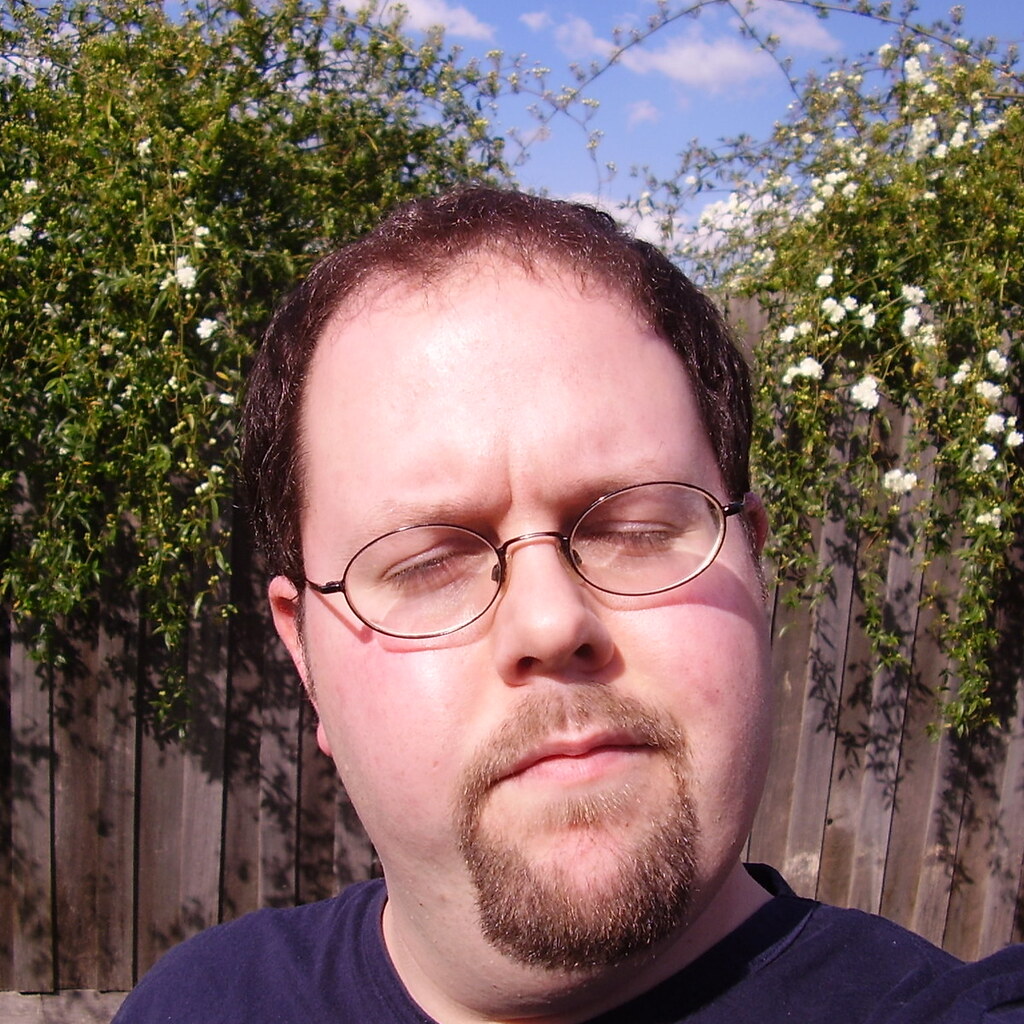 Photo of a man blinking