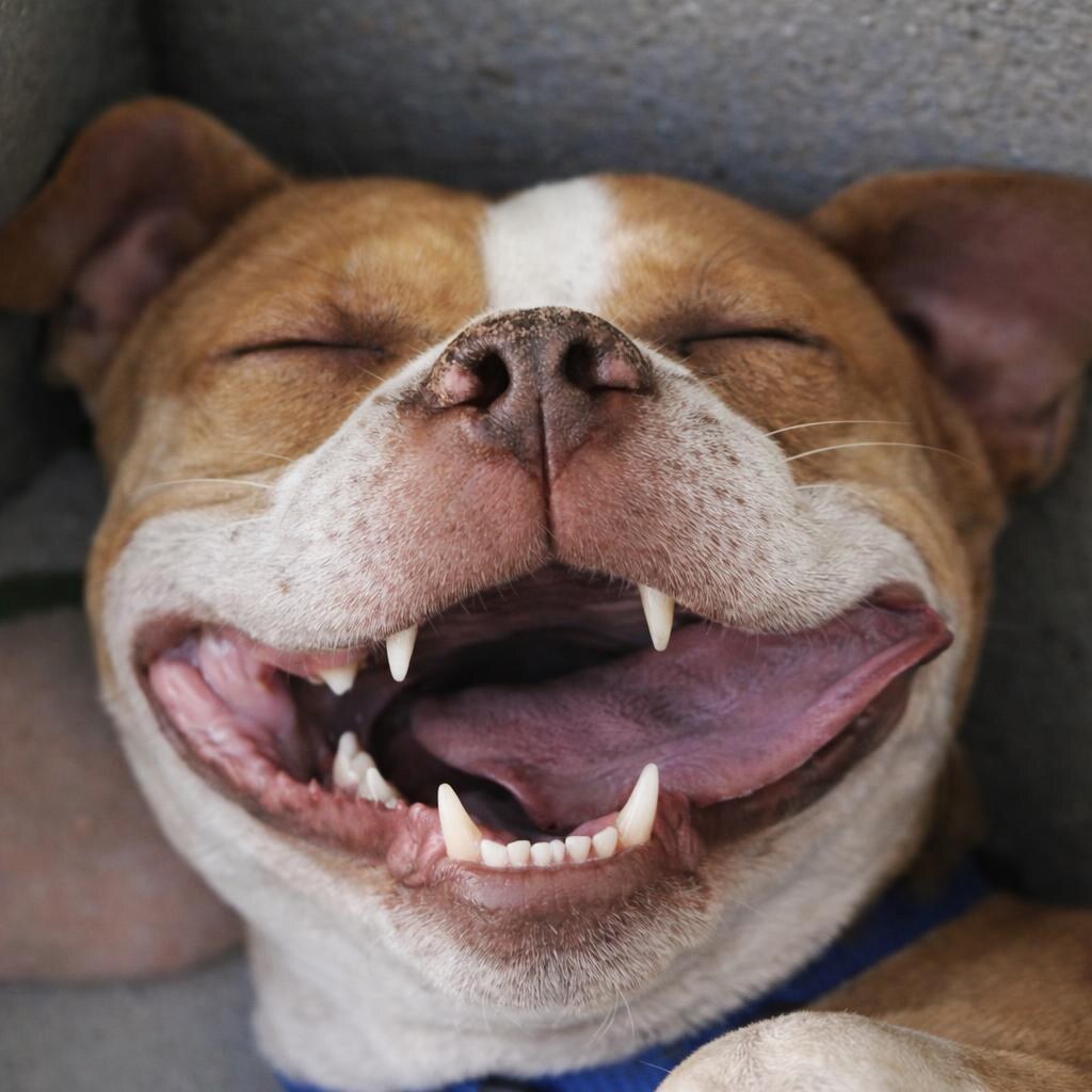 Photo of a dog in bliss