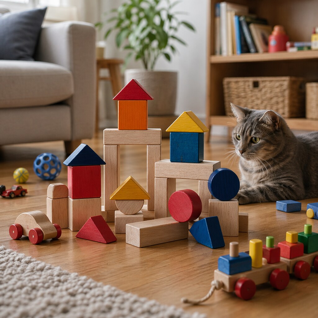 Generated image of some wooden blocks