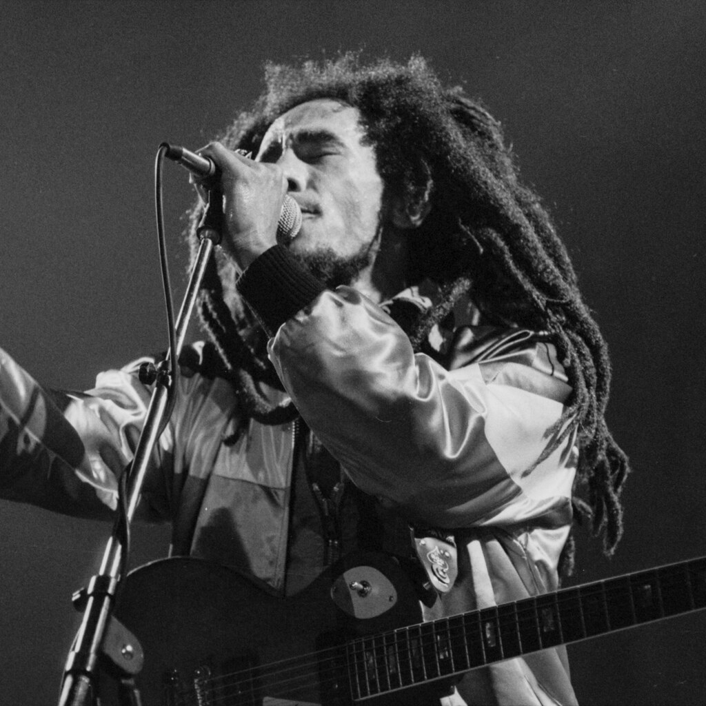 Photo of musician Bob Marley