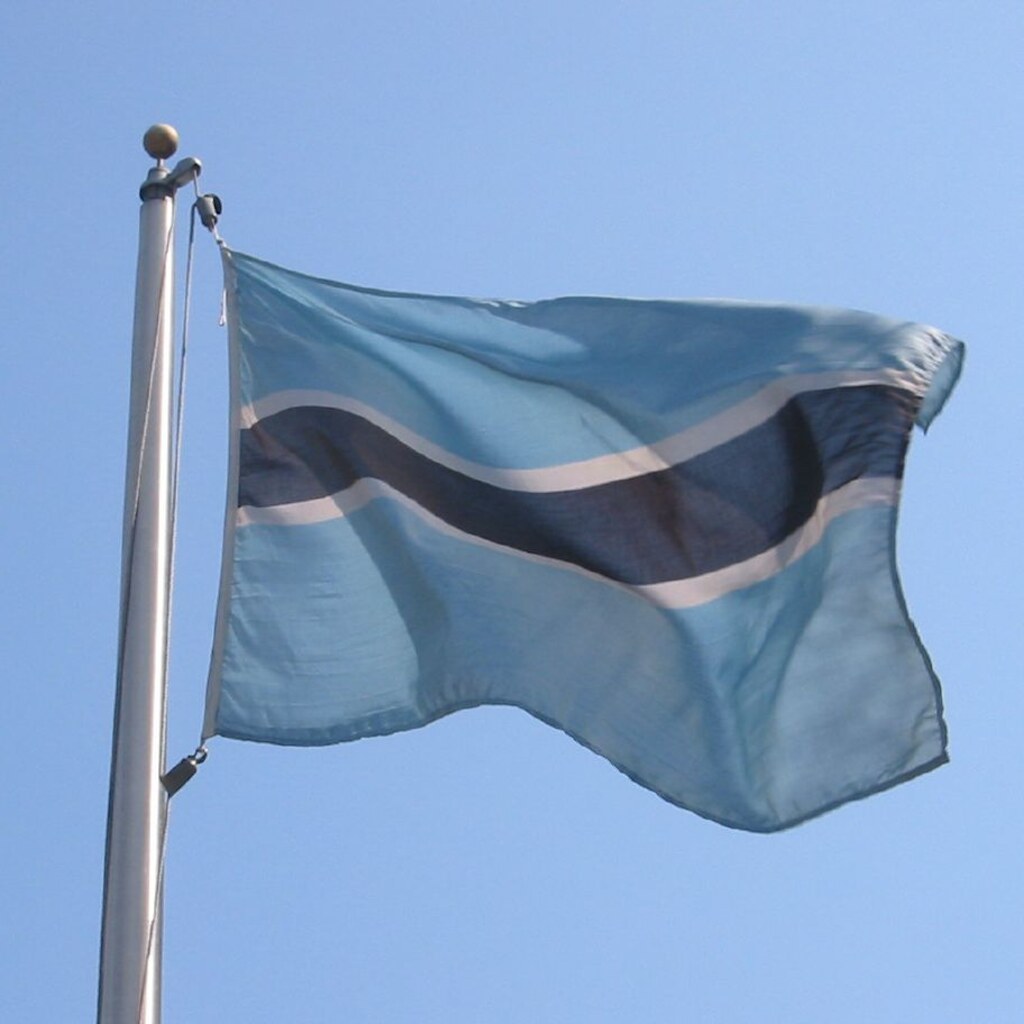 Photo of the Botswana flag