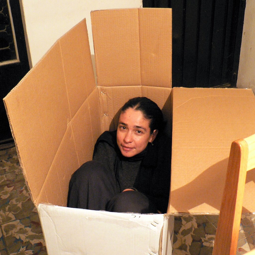Photo of a girl in a box
