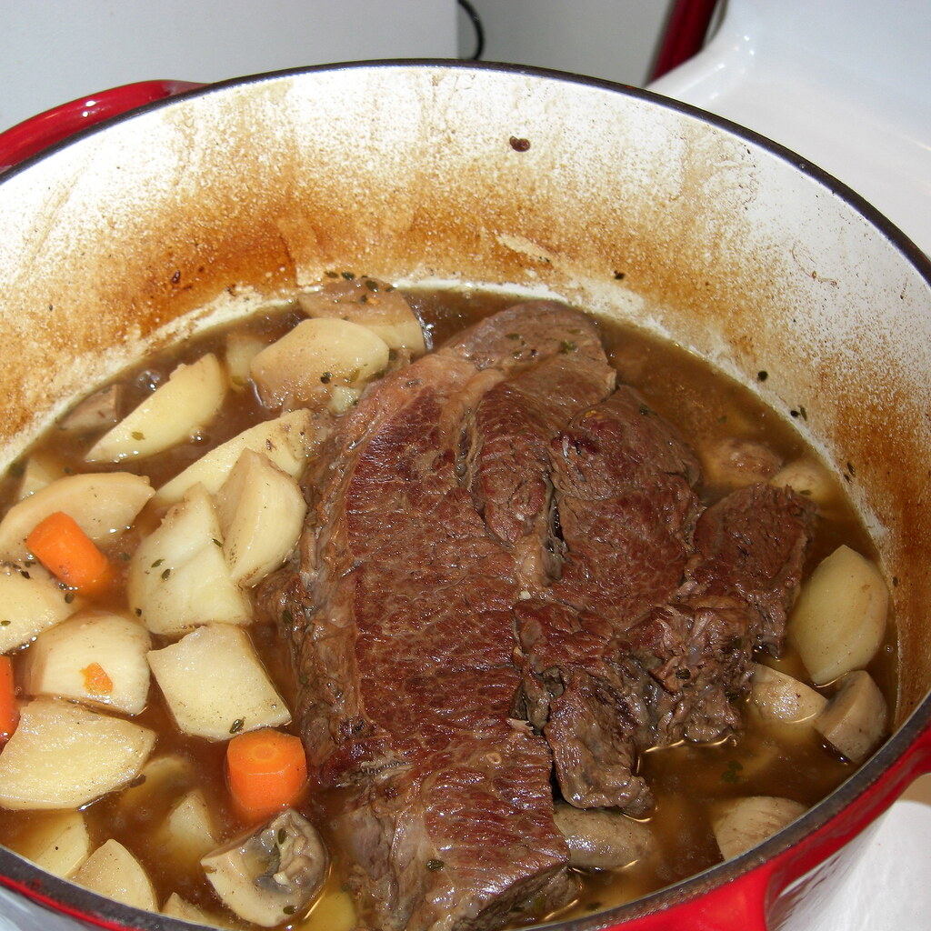 Photo of meat braising