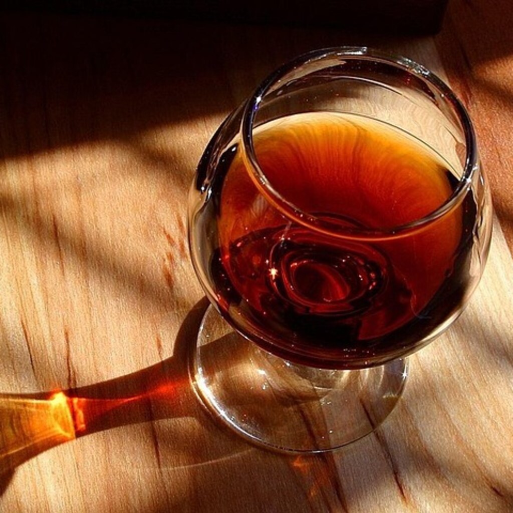 Photo of a glass of brandy