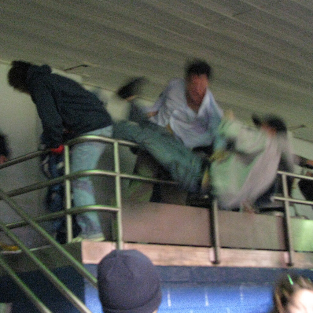 Photo of a brawl at a stadium
