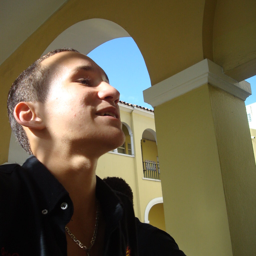 Photo of a man breathing