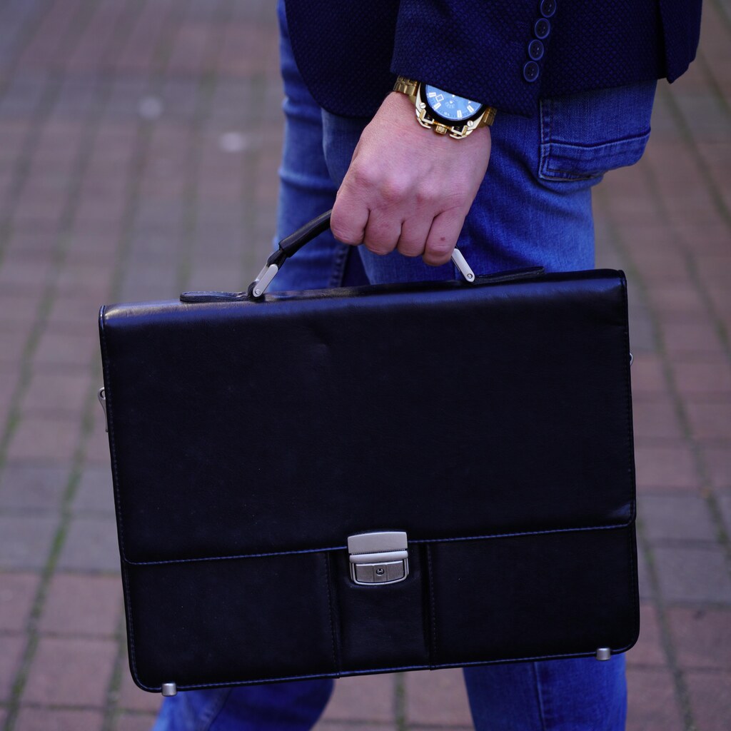 Photo of a man with a briefcase