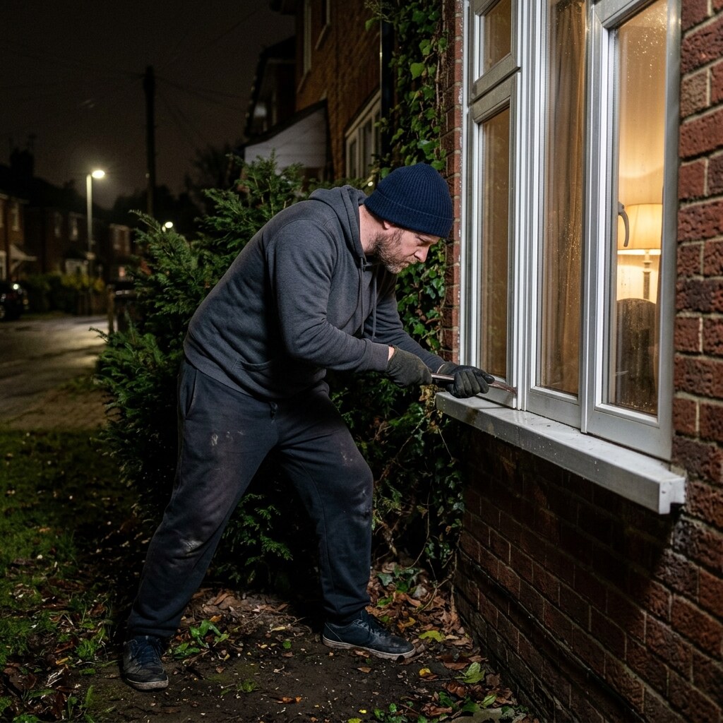 Generated image of a burglar