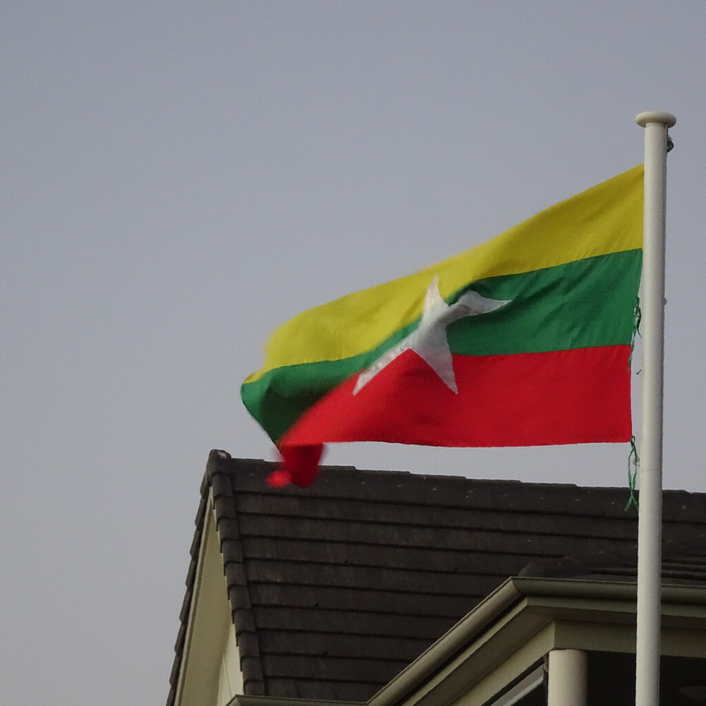 Photo of a flag in Burma