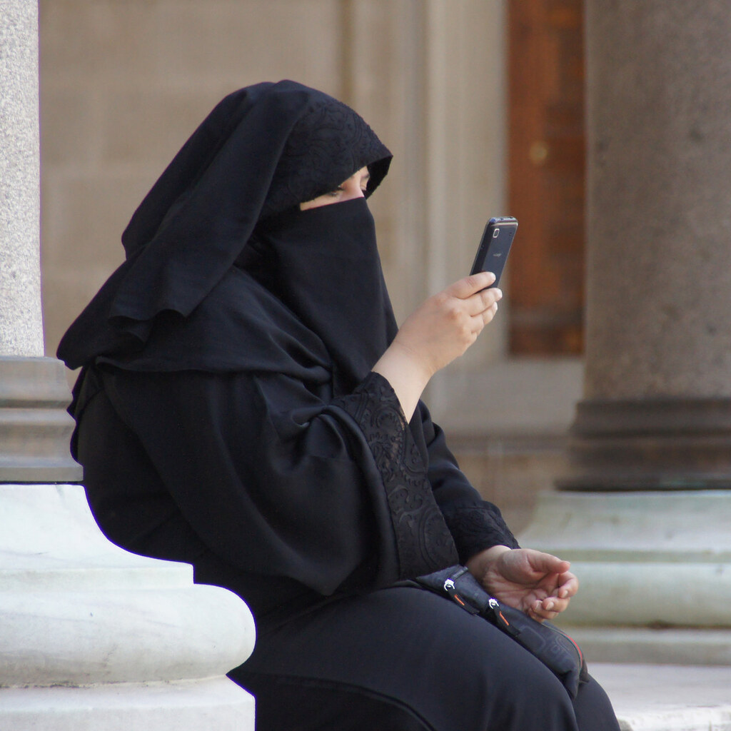 Photo of a woman wearing a burqa