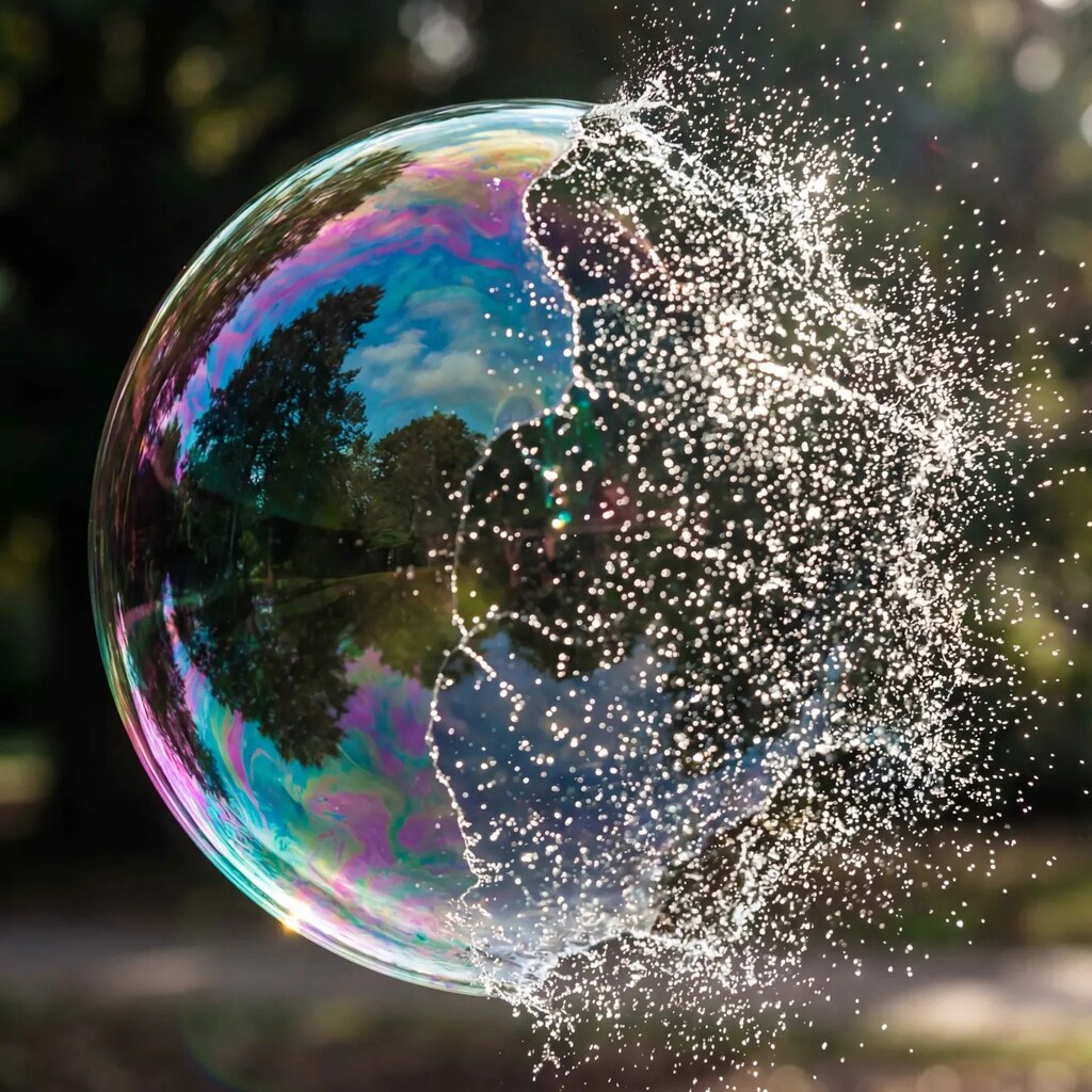 Generated image of a bubble bursting