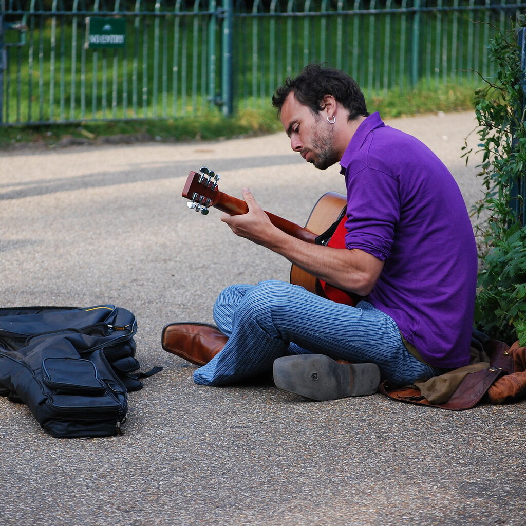 Photo of a busker