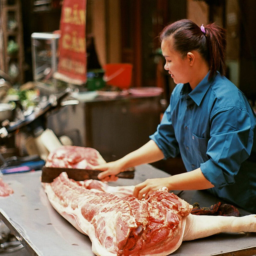 Photo of a butcher