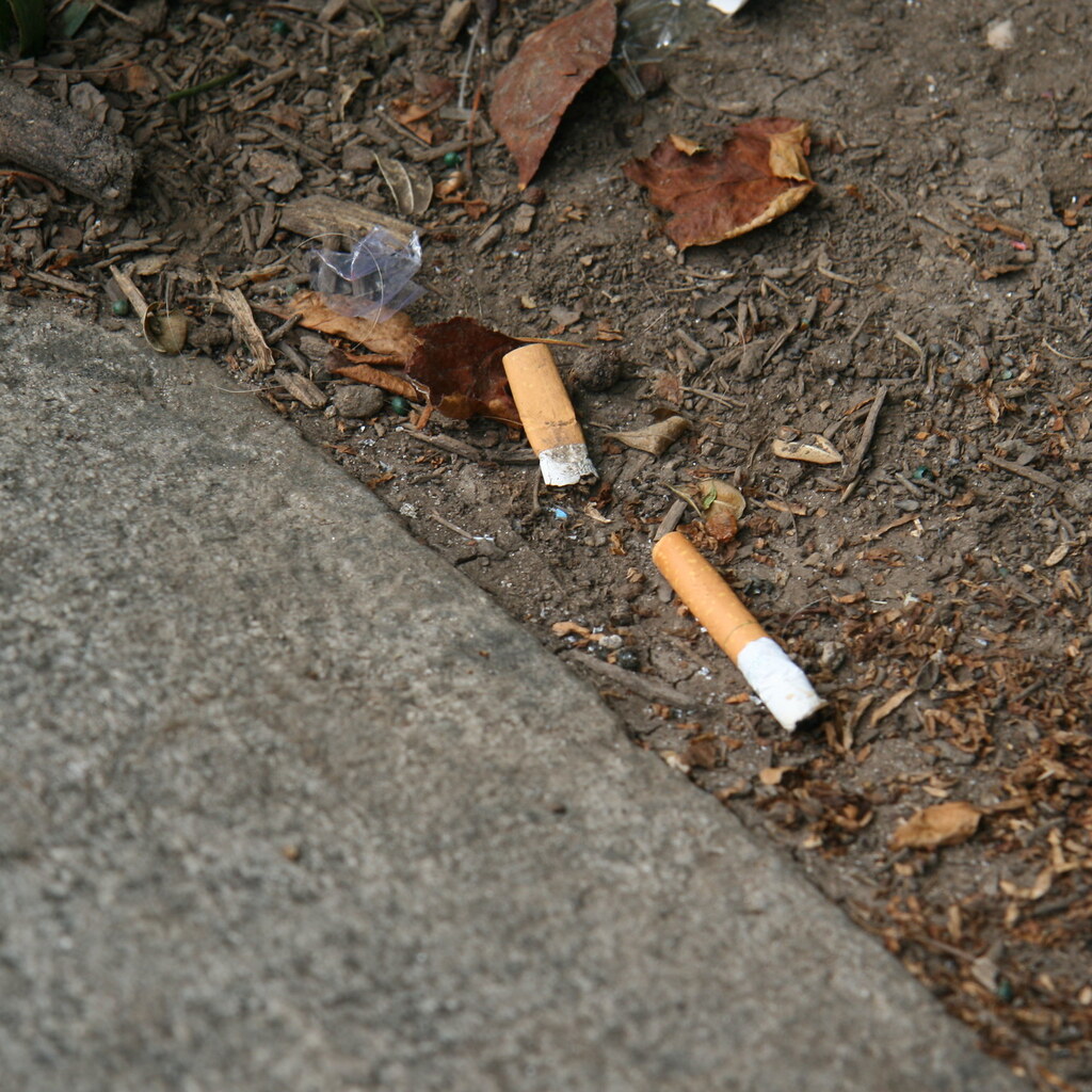 Photo of a cigarette butt
