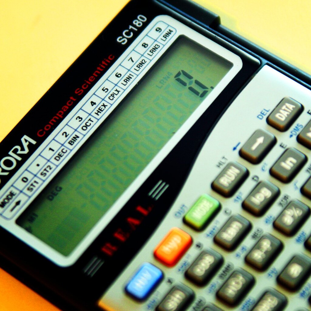 Photo of a calculator