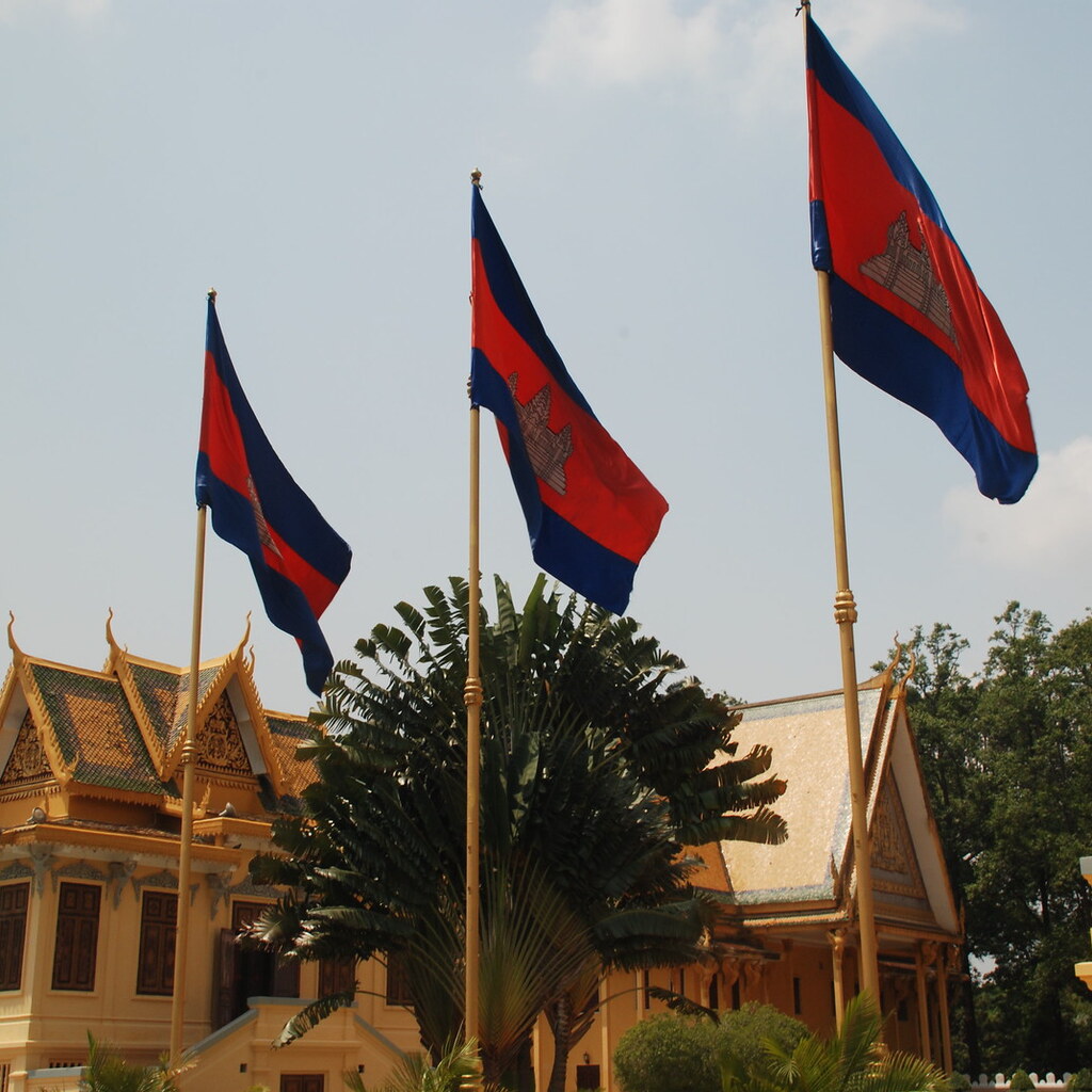 Photo of Cambodian flags